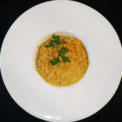 Recipe of Simple and easy yellow lentil risotto on the DeliRec recipe website