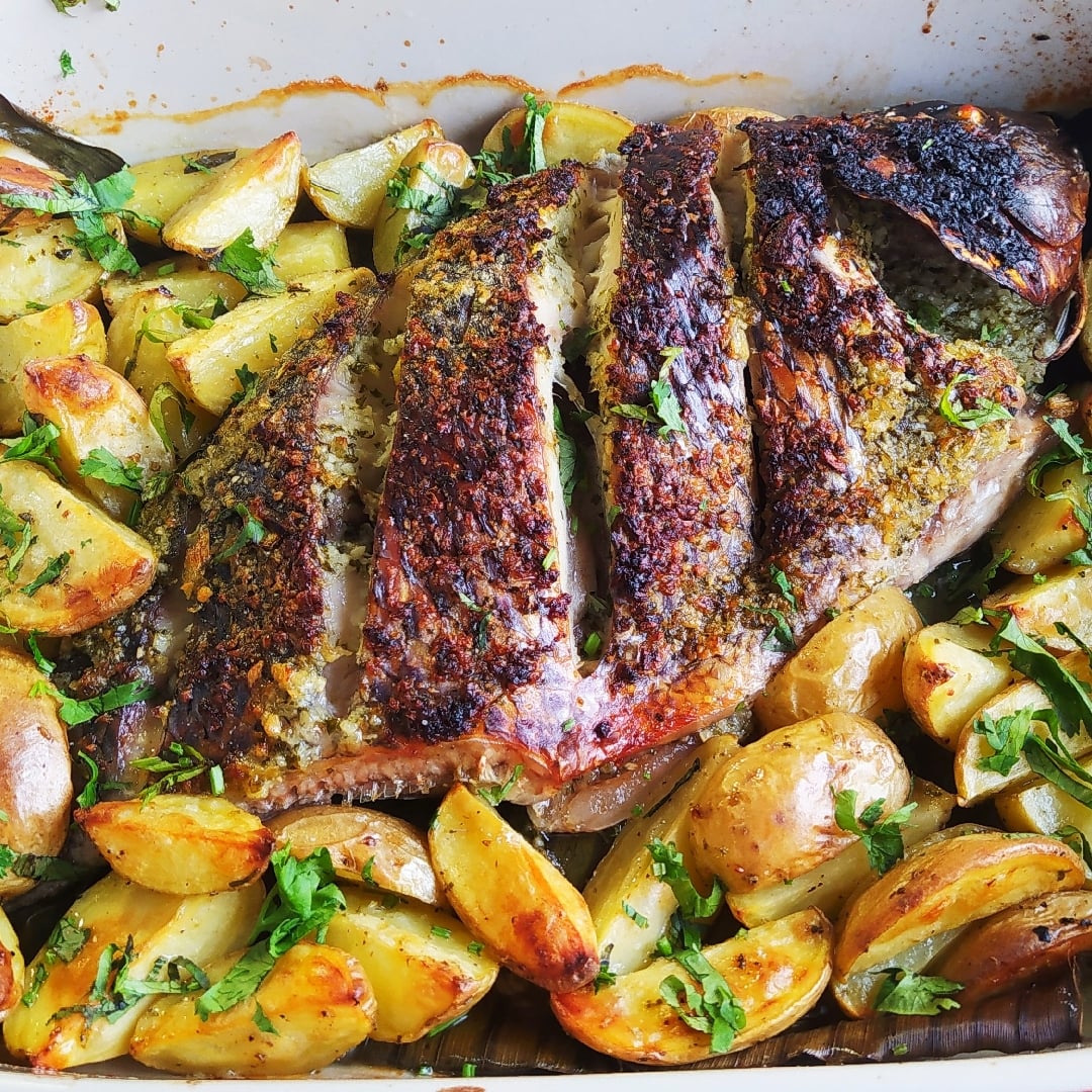 Photo of the Roasted tilapia with rustic potatoes – recipe of Roasted tilapia with rustic potatoes on DeliRec