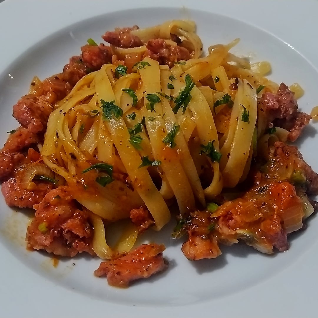 Photo of the Tagliatelle with Tuscan sausage ragu – recipe of Tagliatelle with Tuscan sausage ragu on DeliRec