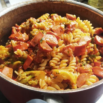 Recipe of Pasta with Tuscan sausage and sausage. simple and fast on the DeliRec recipe website