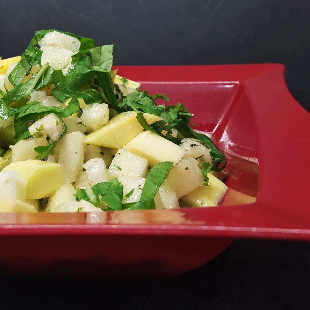 Photo of the Green mango and pineapple ceviche with arugula – recipe of Green mango and pineapple ceviche with arugula on DeliRec