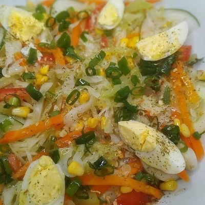 Recipe of Cabbage Salad with Egg on the DeliRec recipe website
