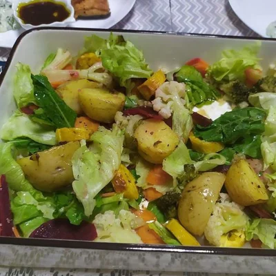 Recipe of vegetable salad on the DeliRec recipe website