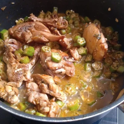 Recipe of Chicken with okra on the DeliRec recipe website