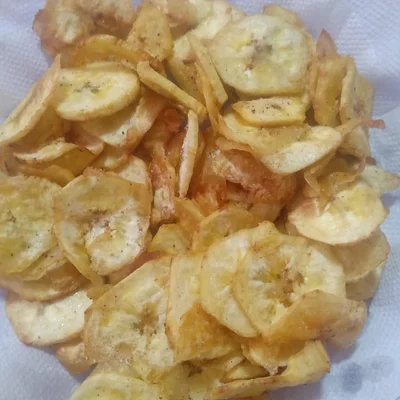 Recipe of green banana chips on the DeliRec recipe website