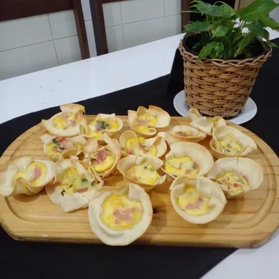 Recipe of Baskets filled with cheese and ham on the DeliRec recipe website