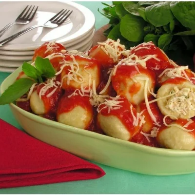 Recipe of Chicken stuffed gnocchi on the DeliRec recipe website