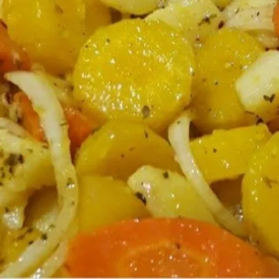 Receta de ensalada de vegetales en el sitio web de recetas de DeliRec