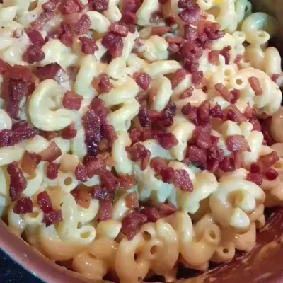 Recipe of Mac & Cheese with Cheddar and Bacon on the DeliRec recipe website