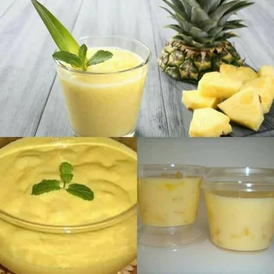 Recipe of pineapple mousse on the DeliRec recipe website