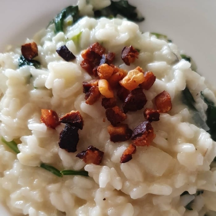 Photo of the Spinach risotto with bacon – recipe of Spinach risotto with bacon on DeliRec