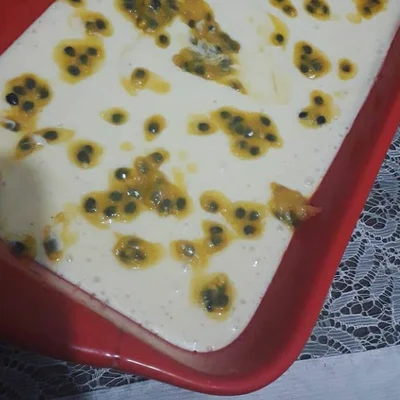 Recipe of Passion fruit dessert with 3 ingredients. on the DeliRec recipe website