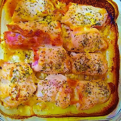 Recipe of Chicken fillet stuffed with ham and mozzarella on the DeliRec recipe website