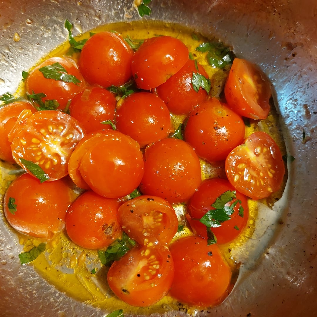 Foto da Arroz com cogumelos, alho-poró e tomatinho cereja  - receita de Arroz com cogumelos, alho-poró e tomatinho cereja  no DeliRec