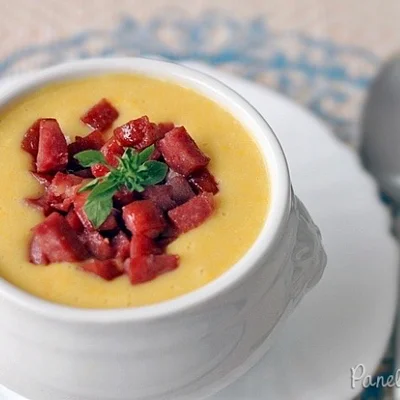 Recipe of Creamy Corn with Potato and Sausage on the DeliRec recipe website
