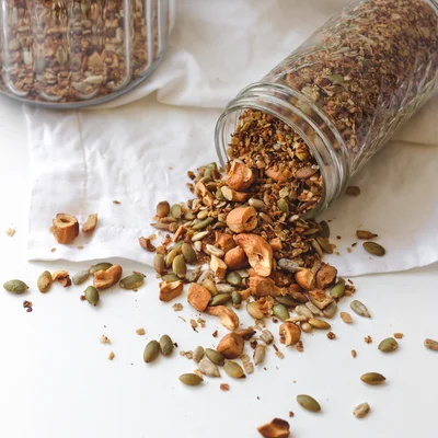 Recipe of salted granola on the DeliRec recipe website