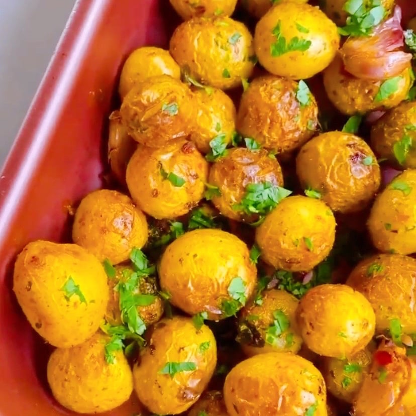 Photo of the baked mini potatoes – recipe of baked mini potatoes on DeliRec