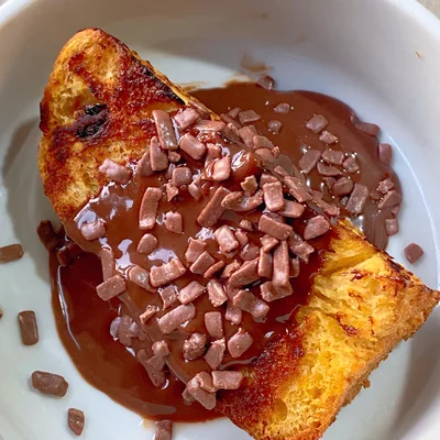 Recipe of Toasted Chocotone with Hazelnut Cream on the DeliRec recipe website