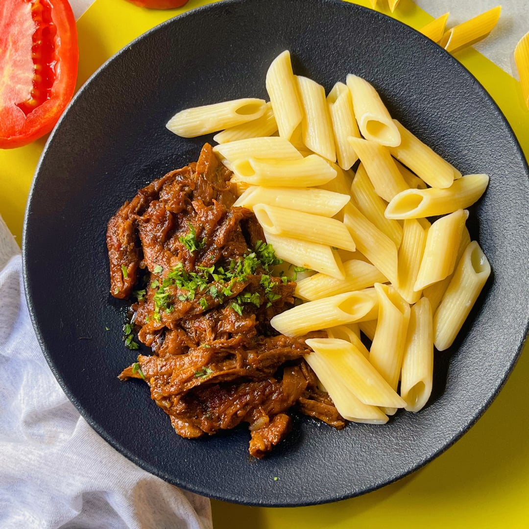 Photo of the Penne with flank steak ragu – recipe of Penne with flank steak ragu on DeliRec