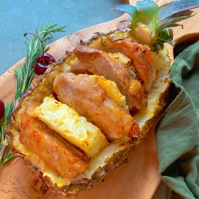 Recipe of Roast loin in pineapple on the DeliRec recipe website