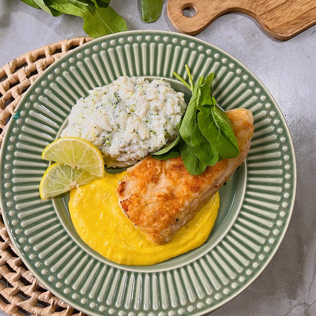 Photo of the Tilapia with broccoli puree and creamy rice – recipe of Tilapia with broccoli puree and creamy rice on DeliRec