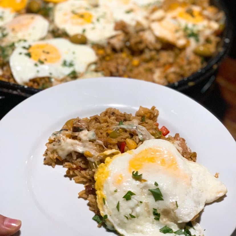 Photo of the Sausage rice with okra & free-range egg – recipe of Sausage rice with okra & free-range egg on DeliRec