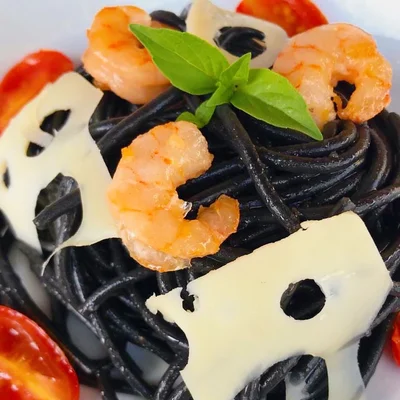 Recipe of Nero di sepia with shrimp on the DeliRec recipe website
