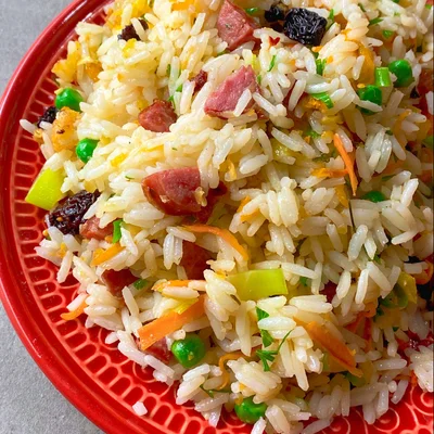 Receta de arroz sazonado en el sitio web de recetas de DeliRec