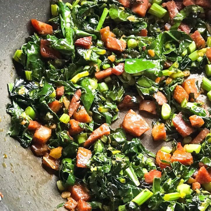Photo of the Broccoli leaves with bacon – recipe of Broccoli leaves with bacon on DeliRec