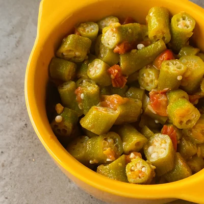 Recipe of Okra Salad on the DeliRec recipe website