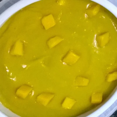 Recipe of Mango-flavored vegetarian mousse on the DeliRec recipe website