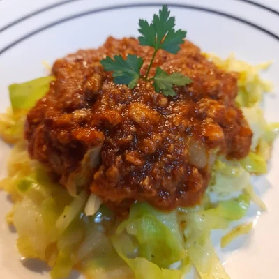 Recipe of Cabbage noodles in tuna sauce on the DeliRec recipe website