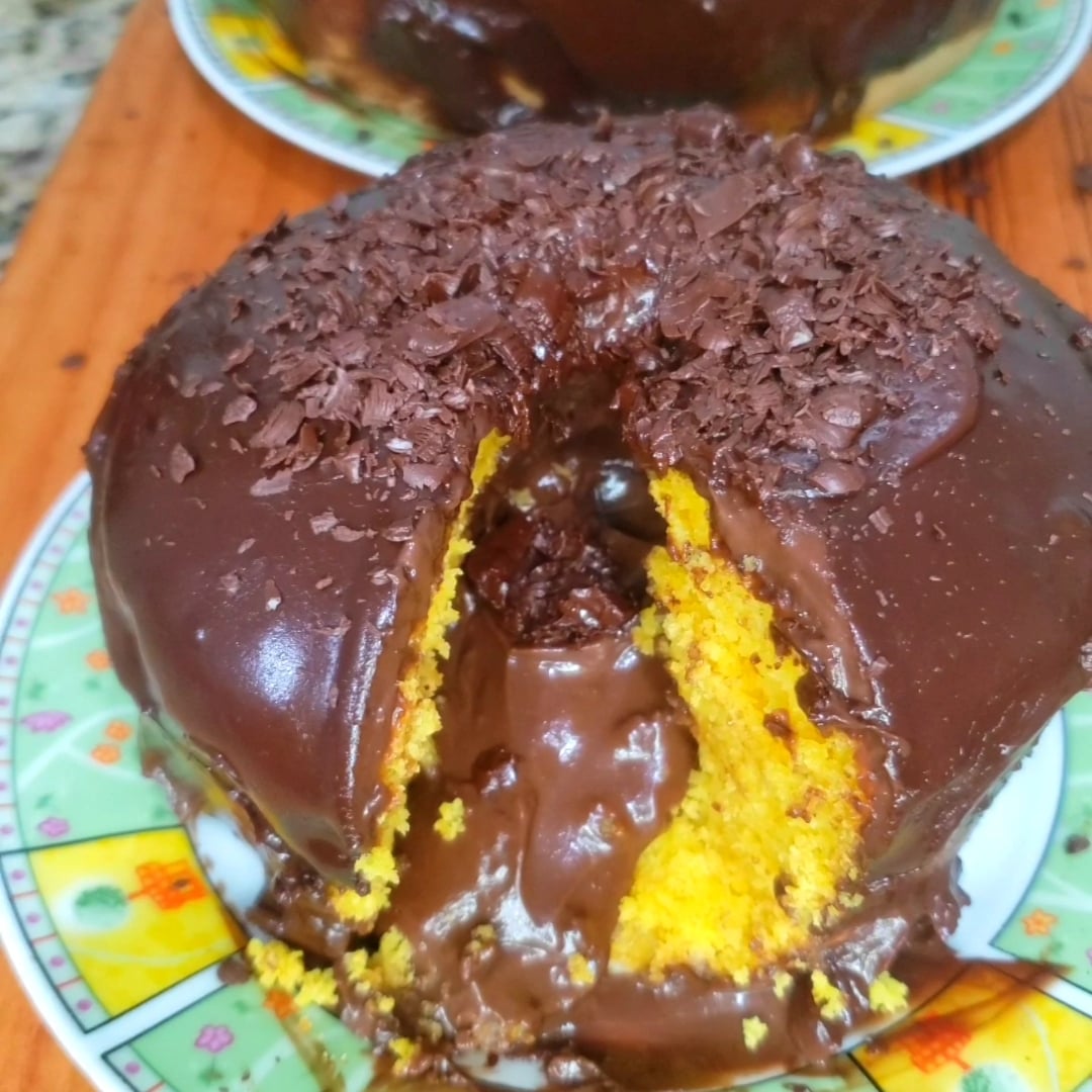 Photo of the Carrot Volcano Cake with Chocolate Icing – recipe of Carrot Volcano Cake with Chocolate Icing on DeliRec