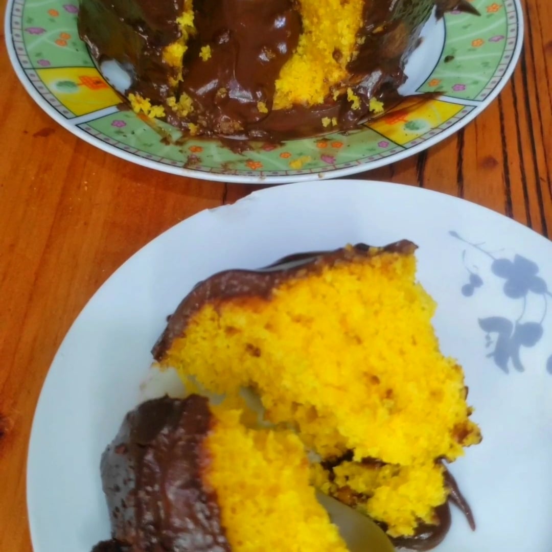 Photo of the Carrot Volcano Cake with Chocolate Icing – recipe of Carrot Volcano Cake with Chocolate Icing on DeliRec