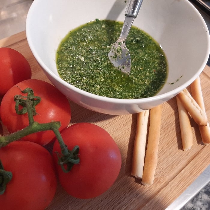 Foto da Bagnetto Verde: salsa verde fragrante que acompanha legumes e carnes - receita de Bagnetto Verde: salsa verde fragrante que acompanha legumes e carnes no DeliRec