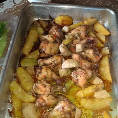 Recipe of Wing drumstick with potatoes on the DeliRec recipe website