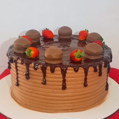 Recipe of chocolate birthday cake on the DeliRec recipe website