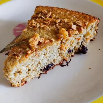 Receta de Pastel de plátano sin azúcar con granola en el sitio web de recetas de DeliRec
