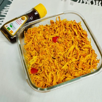 Recipe of Shredded Chicken with Mustard and Organic Honey Flores de Aroeira on the DeliRec recipe website