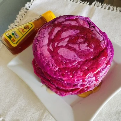 Recipe of American Purple Pitaya Pancake with Organic Honey on the DeliRec recipe website