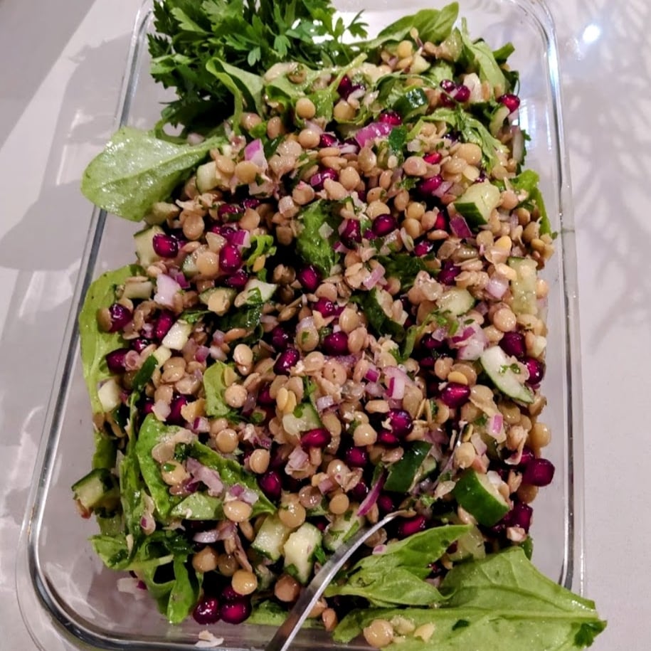 Photo of the Pomegranate Lentil Salad 🥗 – recipe of Pomegranate Lentil Salad 🥗 on DeliRec
