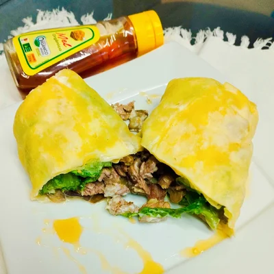 Recipe of Filet Mignon Wrap with a Touch of Organic Honey on the DeliRec recipe website