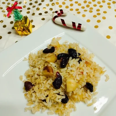 Recipe of Brown Rice with Raisins and Chestnuts from Pará 🎄🎅 on the DeliRec recipe website