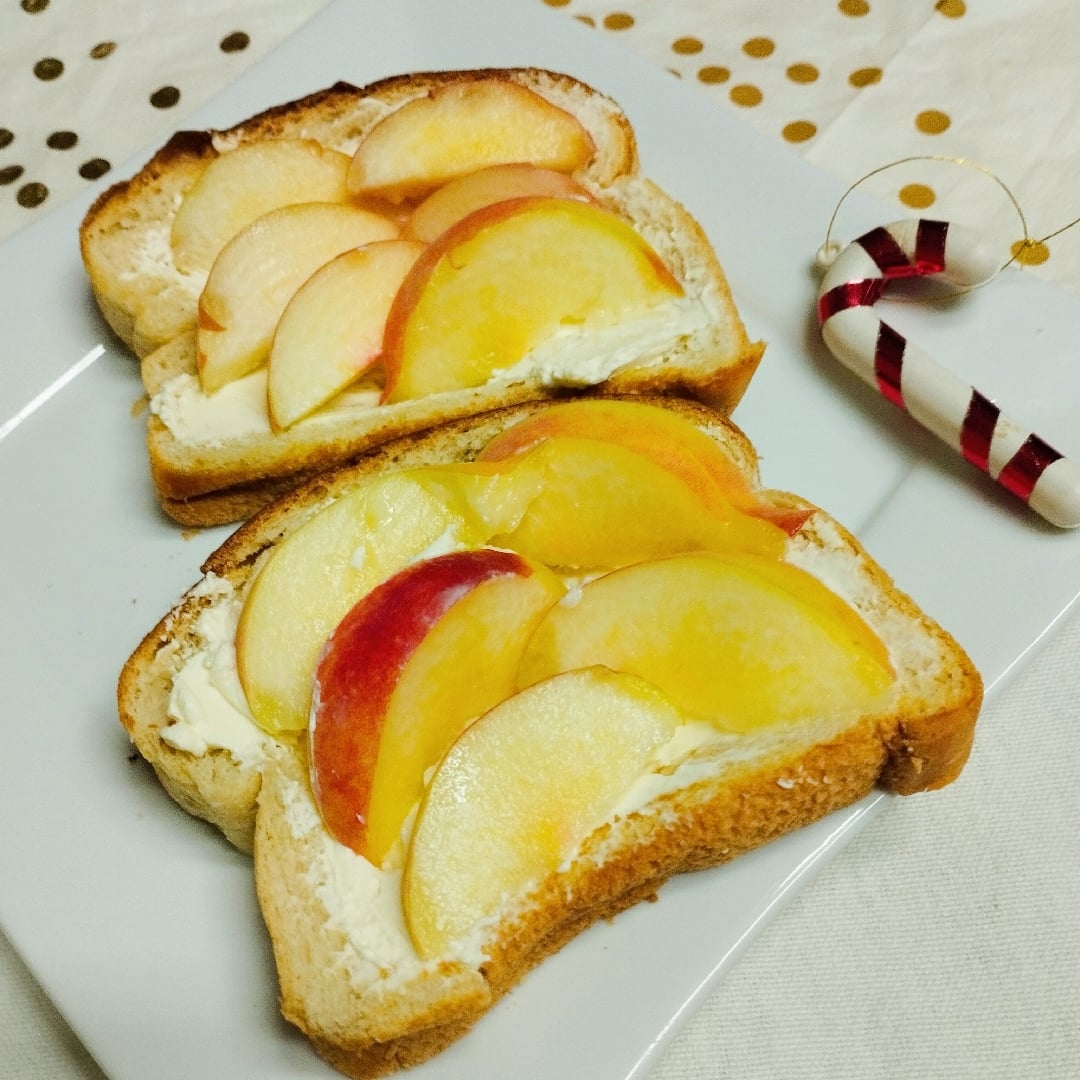 Photo of the Cheesecake Toast with Peach 🎄🎅 – recipe of Cheesecake Toast with Peach 🎄🎅 on DeliRec