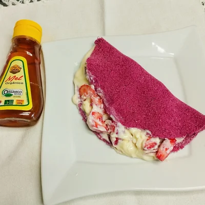 Recipe of Strawberry Cheesecake Tapioca with Organic Honey 🍓🍯 on the DeliRec recipe website
