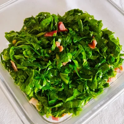 Recipe of Braised Kale with Bacon on the DeliRec recipe website