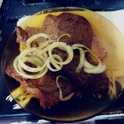 Recipe of Steak with onions on the DeliRec recipe website