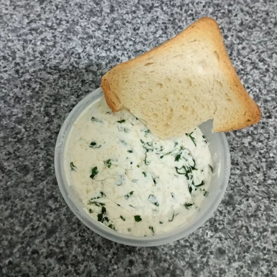 Homemade butter (herb and garlic version)