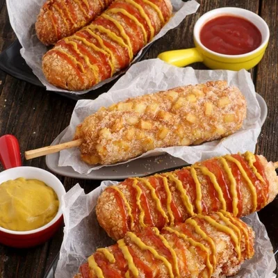 Recipe of Korean hot dog (dogkebi) on the DeliRec recipe website