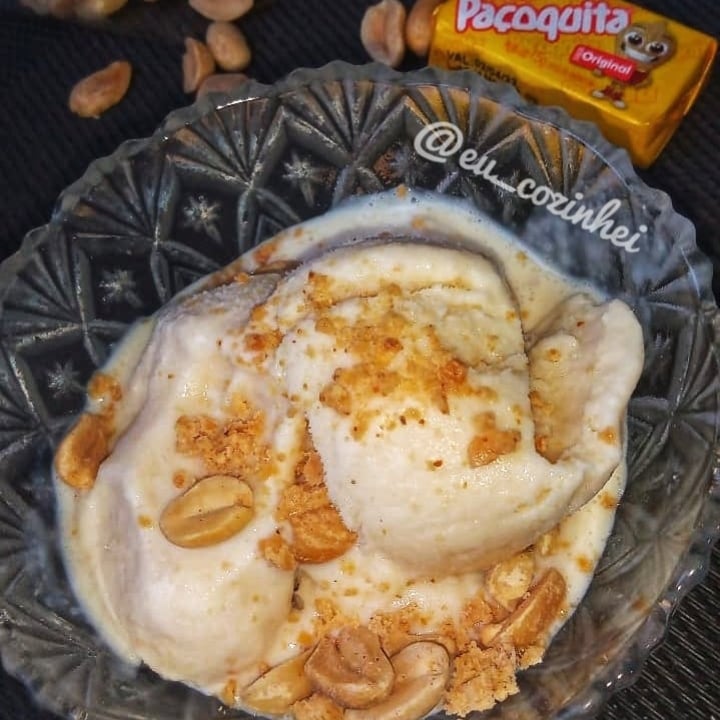 Photo of the paçoquinha ice cream – recipe of paçoquinha ice cream on DeliRec